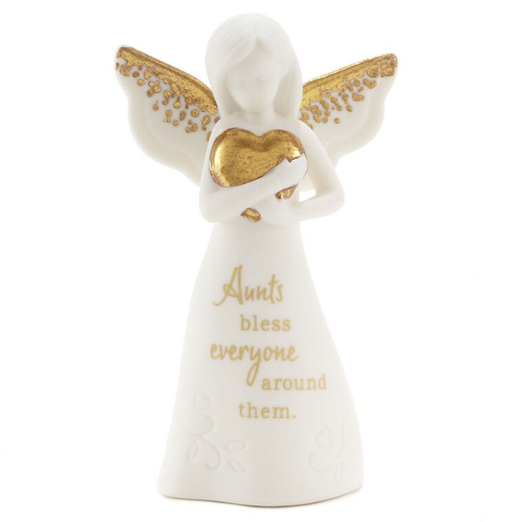 Hallmark An Aunt's Blessings Mini Angel Figurine, 3.8"