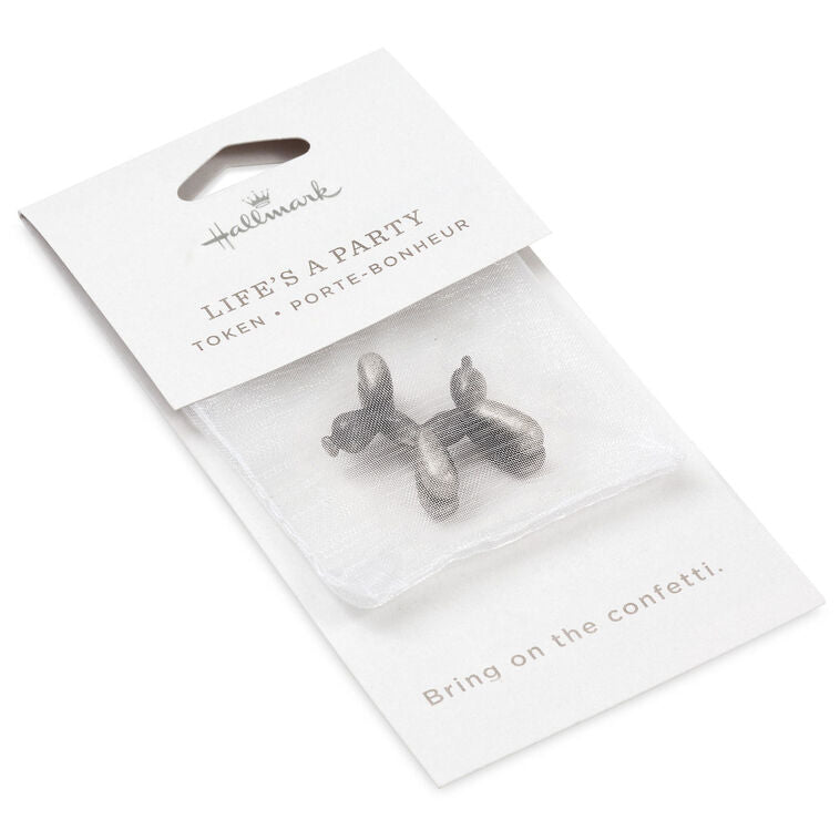 Hallmark Life's A Party Balloon Dog Metal Pocket Token