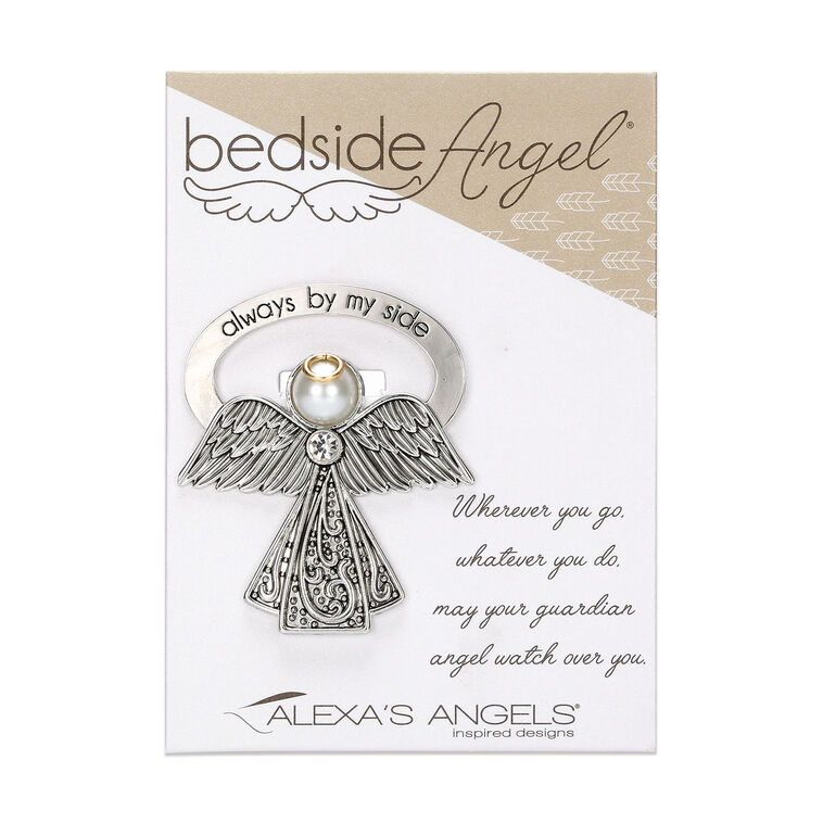 Roman Bedside Angel With Crystals Figurine, 2.5"