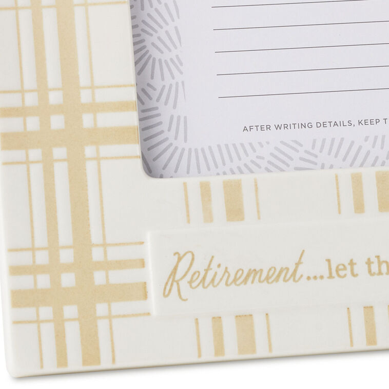 Hallmark Retirement Quote On Plaid Picture Frame, 4x6