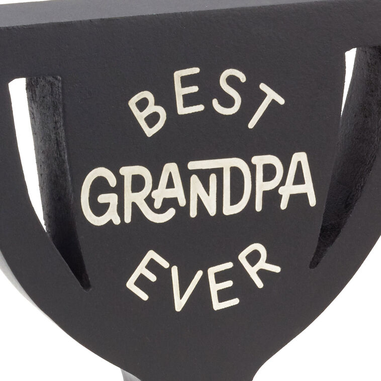 Hallmark Best Grandpa Ever Trophy-Shaped Quote Sign, 5.3x6