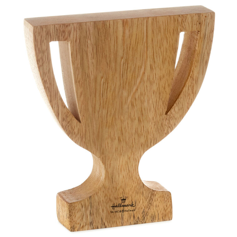 Hallmark Best Papa Ever Trophy-Shaped Quote Sign, 5.3x6