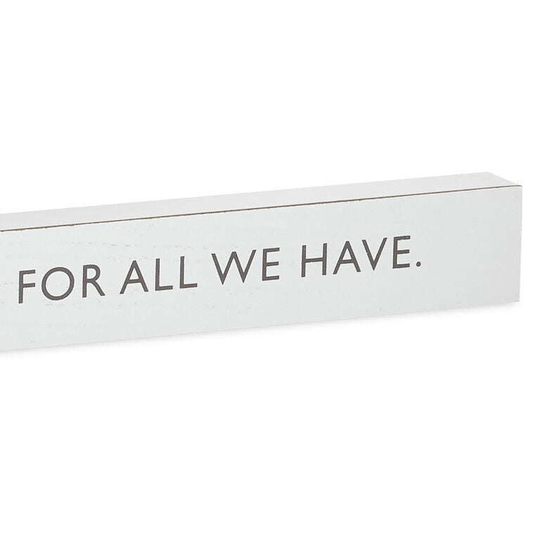 Hallmark Blessed Is Too Small A Word Wood Quote Sign, 23.5x2