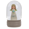 Blossom Bucket August Birthstone Angel Snow Globe, 4.2"