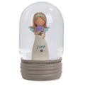  Blossom Bucket June Birthstone Angel Snow Globe, 4.2"