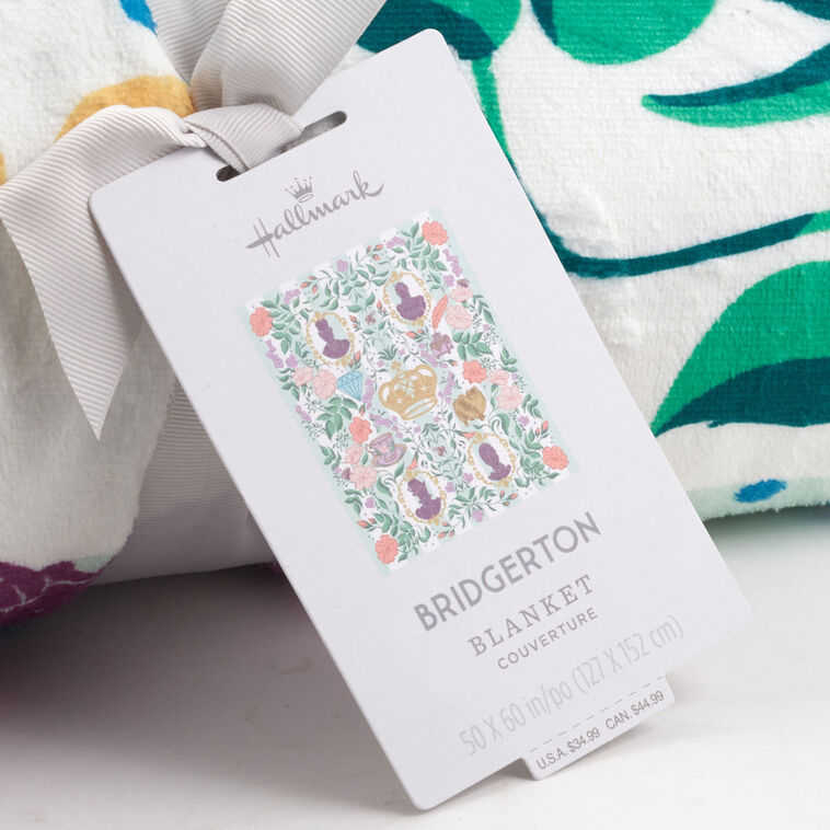 Hallmark Bridgerton Ton Silhouettes On Floral Blanket, 50x60
