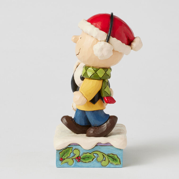 Enesco Jim Shore Peanuts Charlie Brown And Snoopy Wrapped In Scarf Figurine, 6"