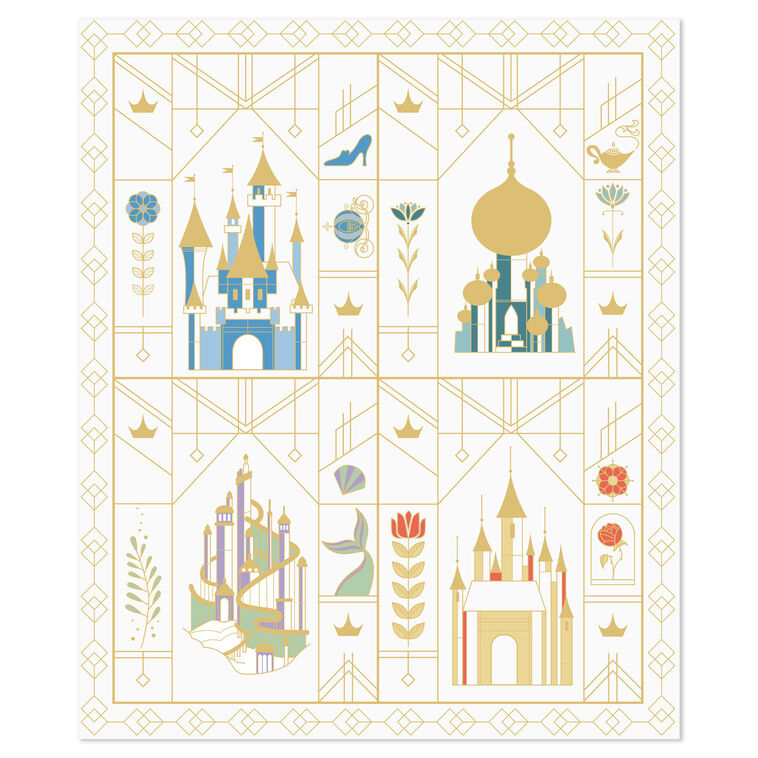 Hallmark Disney Princess Castles Throw Blanket, 50x60