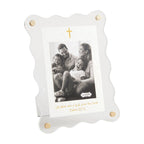  Mud Pie Acrylic Picture Frame With Cross And Bible Verse, 3x4