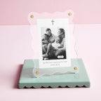  Mud Pie Acrylic Picture Frame With Cross And Bible Verse, 3x4