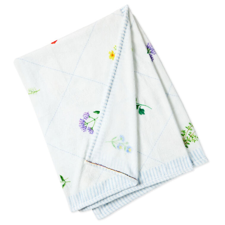 Hallmark Wildflowers On Cream Diamonds Throw Blanket, 50x60