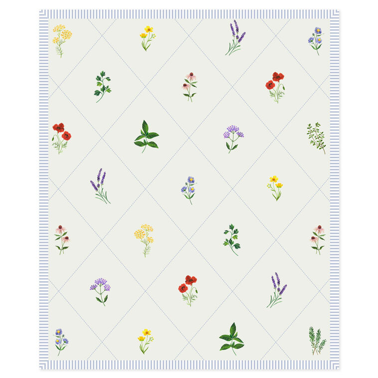 Hallmark Wildflowers On Cream Diamonds Throw Blanket, 50x60