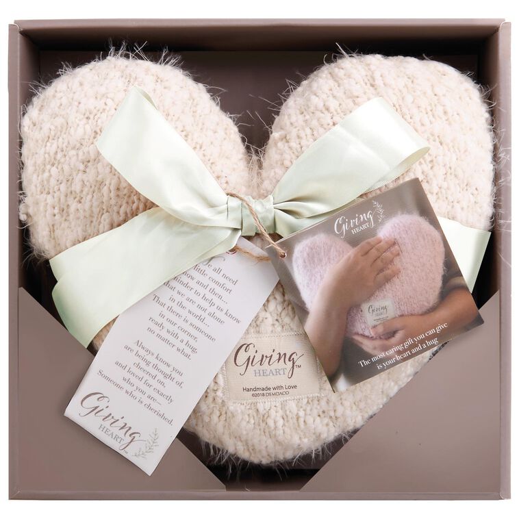  Cream Giving Heart Pillow
