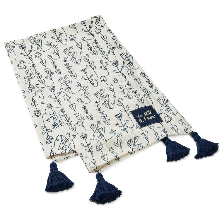Hallmark DaySpring Be Still And Know Throw Blanket With Tassels, 50x60