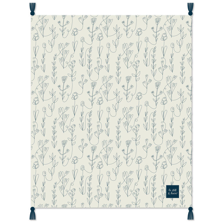 Hallmark DaySpring Be Still And Know Throw Blanket With Tassels, 50x60