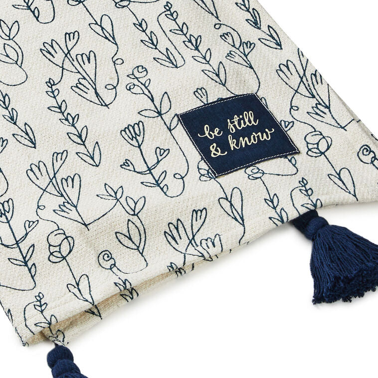 Hallmark DaySpring Be Still And Know Throw Blanket With Tassels, 50x60