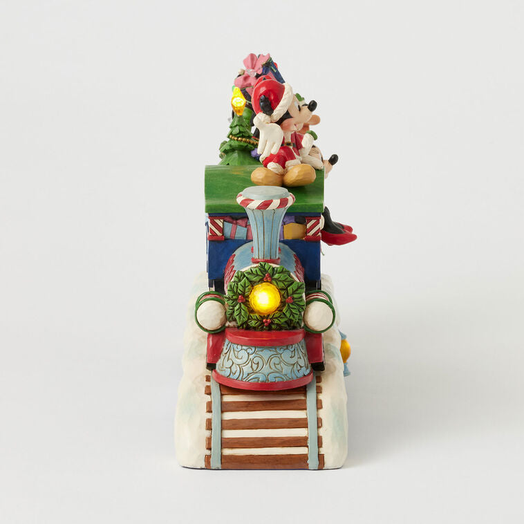 Enesco Jim Shore Mickey Mouse And Friends Light-Up Musical Train Figurine, 8.64"