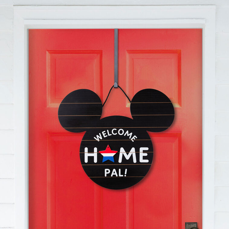 Hallmark Disney Mickey Mouse Ears Welcome Sign With Seasonal Decorations
