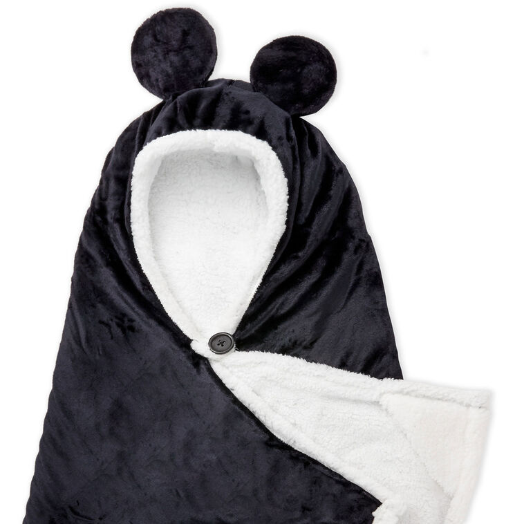 Hallmark Disney Mickey Mouse Hooded Blanket With Mouse Ears