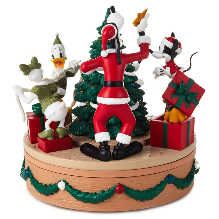 Hallmark Disney Mickey Mouse And Friends Christmas Musical Figurine With Light And Motion