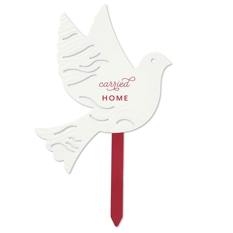 Hallmark Carried Home Dove Garden Stake, 10"