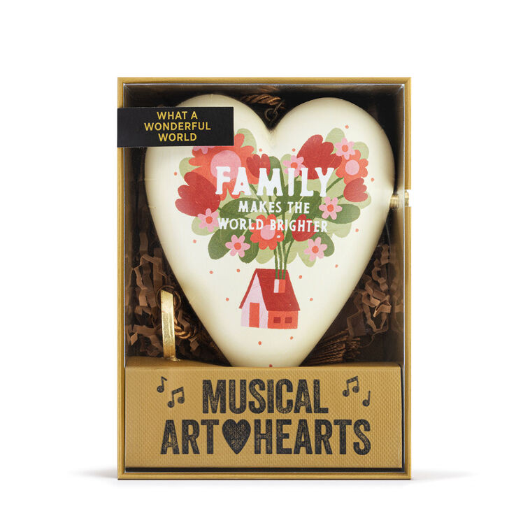  Demdaco Family Makes The World Brighter Musical Art Heart Sculpture