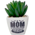  Faux Potted Succulent With Mom Message