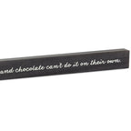 Hallmark Friends, Wine And Chocolate Wood Quote Sign, 23.5x2