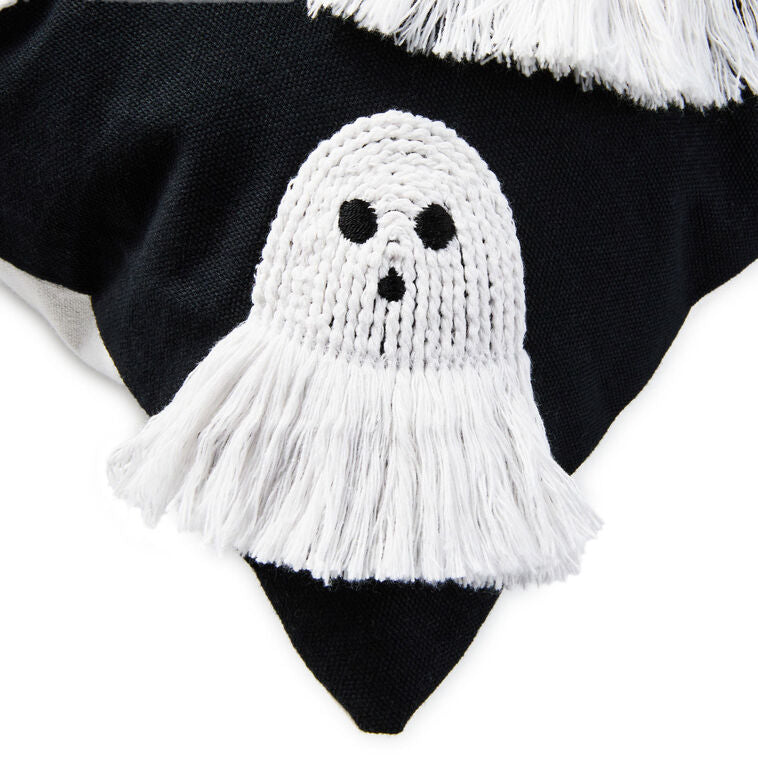 Hallmark Fringe Ghosts Halloween Pillow, 16x16