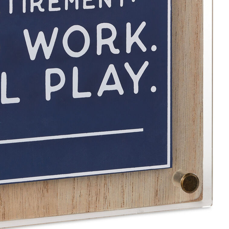 Hallmark Retirement: No Work All Play Layered Wall Decor, 6.5"