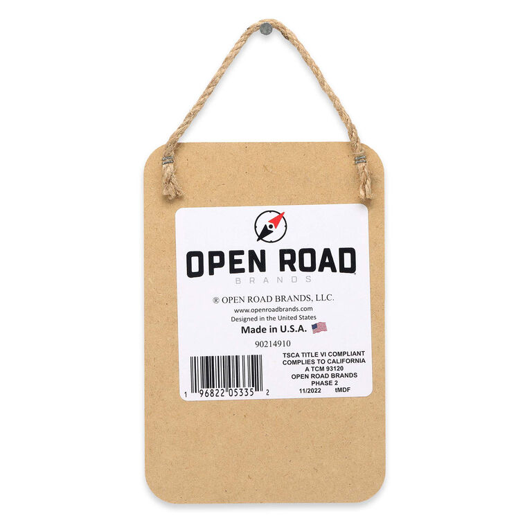  Open Road Garage Clack Your Tongs Wood Quote Sign