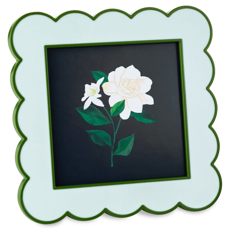 Hallmark Green And Light Blue Scalloped Square Picture Frame, 4x4