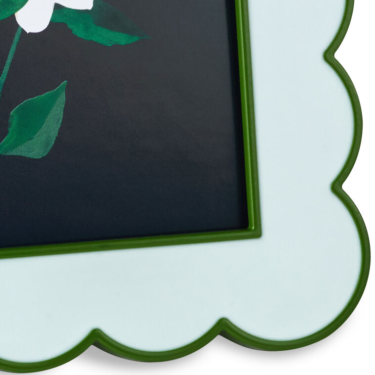 Hallmark Green And Light Blue Scalloped Square Picture Frame, 4x4