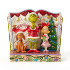 Enesco Jim Shore Grinch And Friends Light-Up Storybook Figurine, 6.2"