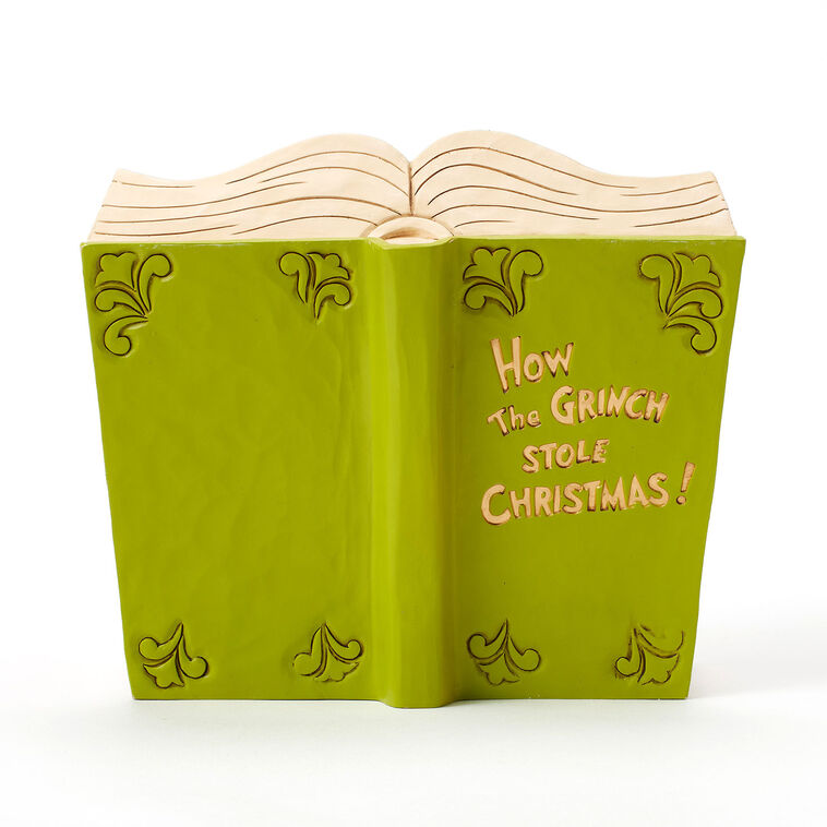 Enesco Jim Shore Grinch And Friends Light-Up Storybook Figurine, 6.2"