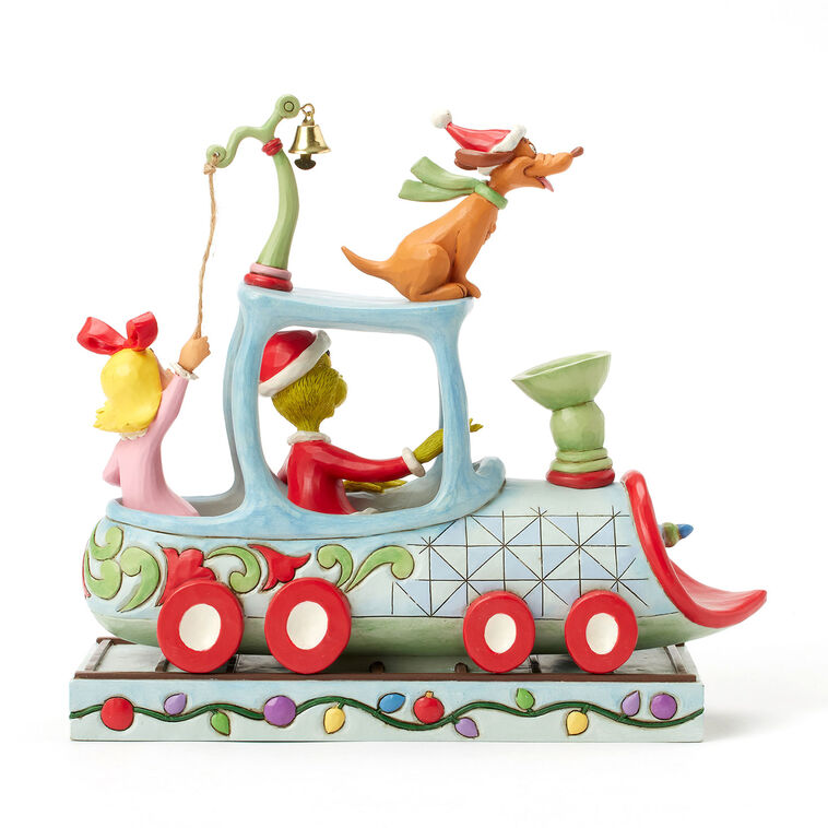 Enesco Jim Shore Grinch, Max And Cindy Lou On Train Figurine, 9.1"