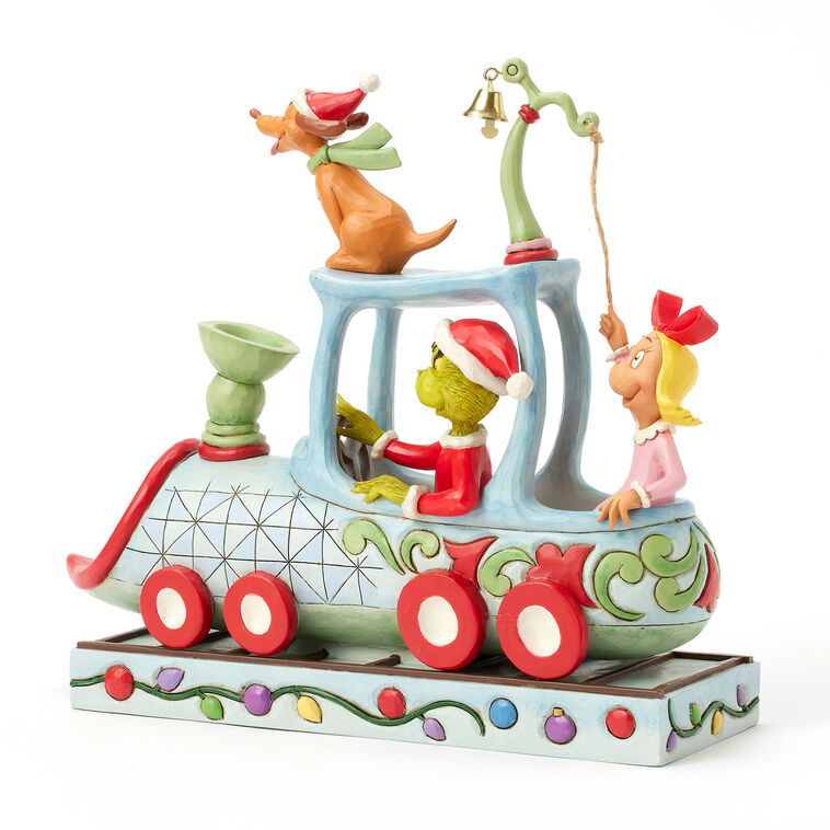 Enesco Jim Shore Grinch, Max And Cindy Lou On Train Figurine, 9.1"