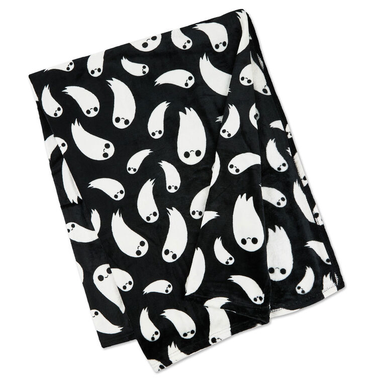 Hallmark Grinning Ghosts Throw Blanket, 50x60