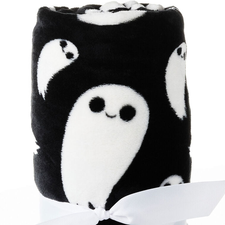 Hallmark Grinning Ghosts Throw Blanket, 50x60