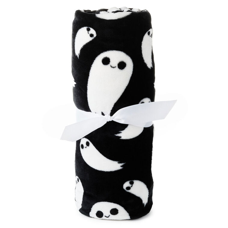 Hallmark Grinning Ghosts Throw Blanket, 50x60