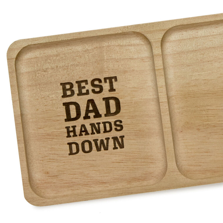 Hallmark Best Dad Hands Down Trinket Tray Handprint Kit, 12x5