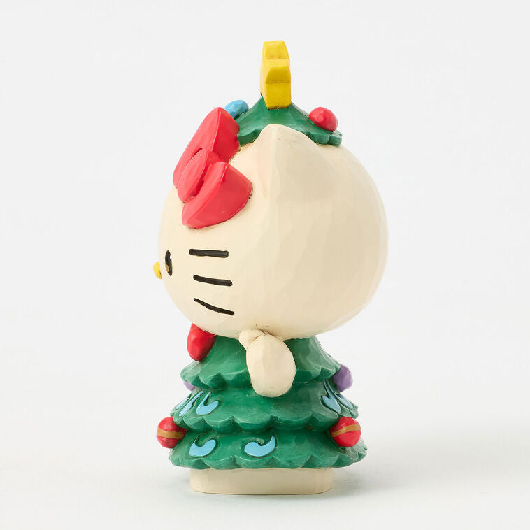 Enesco Jim Shore Sanrio Hello Kitty Christmas Tree Mini Figurine, 3.7"