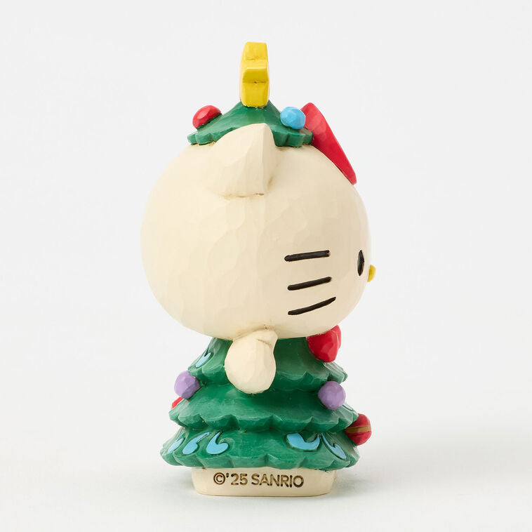 Enesco Jim Shore Sanrio Hello Kitty Christmas Tree Mini Figurine, 3.7"