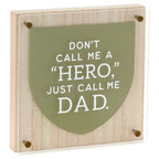 Hallmark Hero Dad Layered Square Quote Sign, 8x8