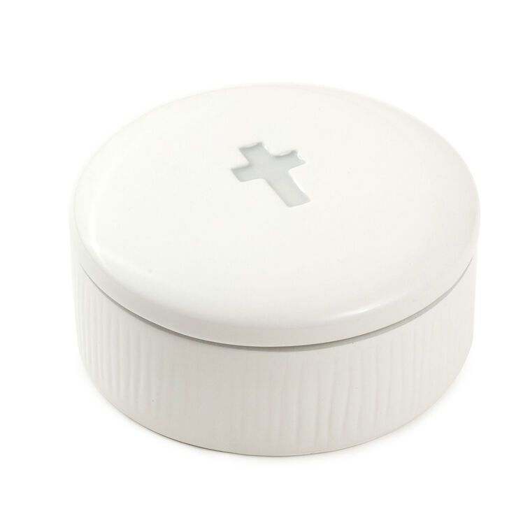 Hallmark I Can Do All Things Lidded Trinket Dish With Metal Token