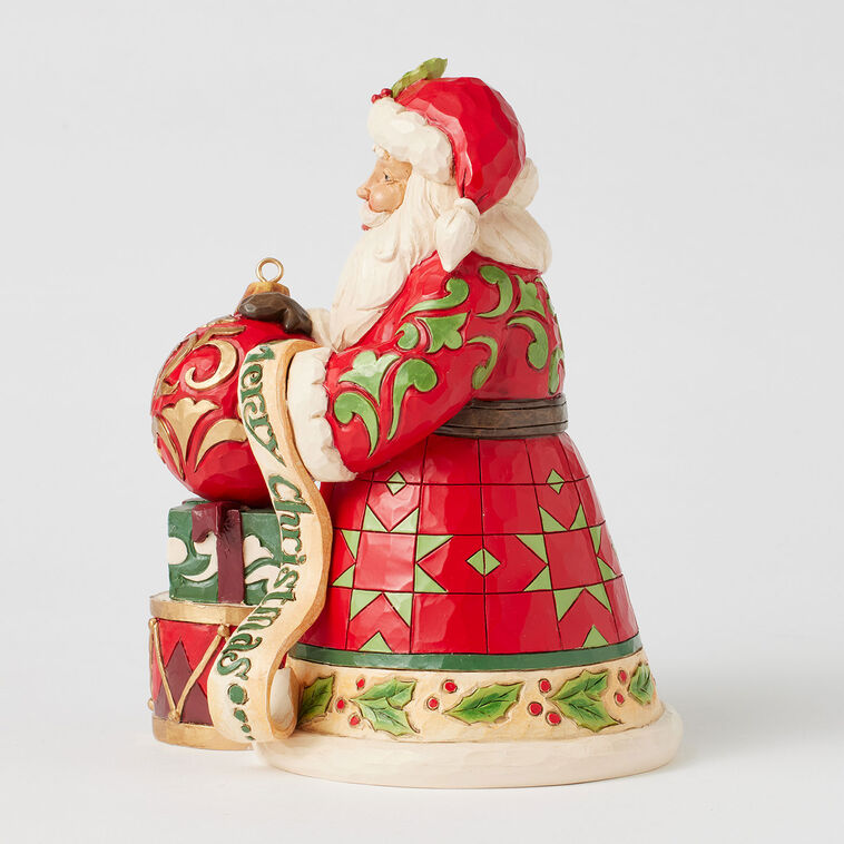 Enesco Jim Shore Heartwood Creek Santa Figurine With 2025 Dated Ornament, 7.5"