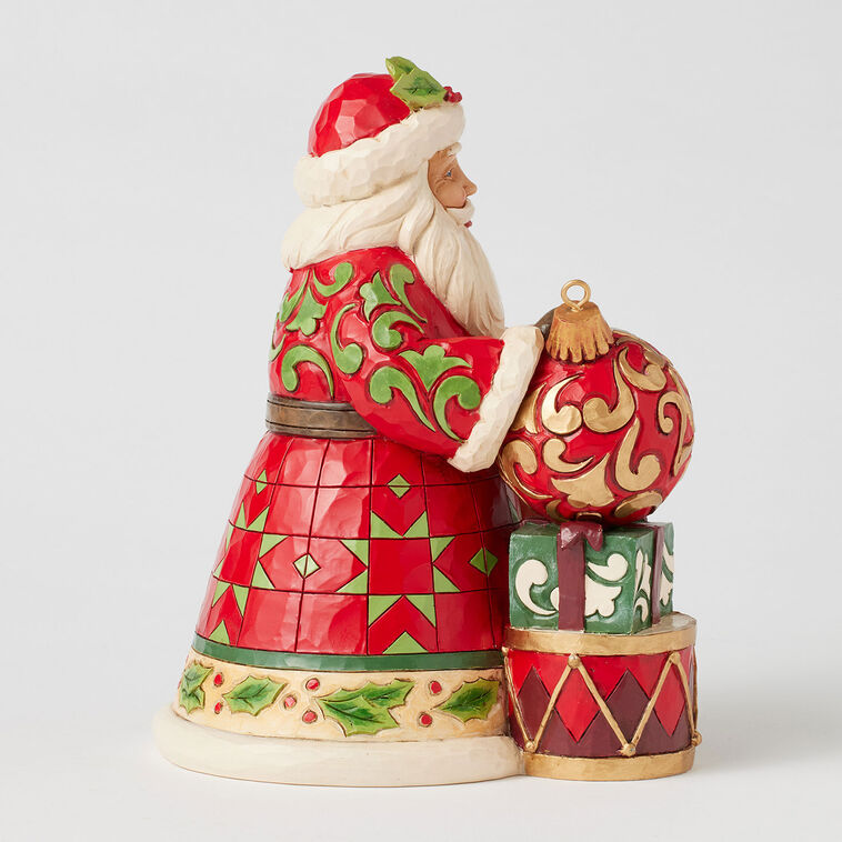 Enesco Jim Shore Heartwood Creek Santa Figurine With 2025 Dated Ornament, 7.5"
