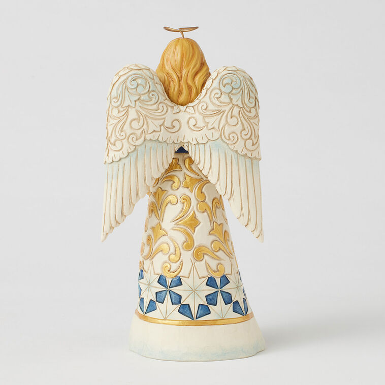 Enesco Jim Shore Heartwood Creek Blue And Gold Angel Figurine, 8.46"