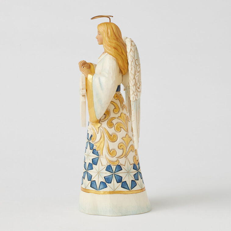Enesco Jim Shore Heartwood Creek Blue And Gold Angel Figurine, 8.46"