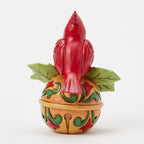 Enesco Jim Shore Heartwood Creek Cardinal On Jingle Bell Mini Figurine, 3.54"